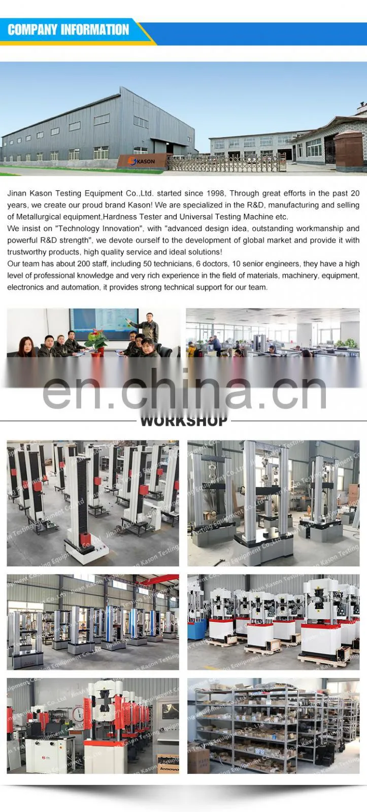 WEW-2000H 2000KN Computer Display Hydraulic Universal Testing Machine from China Manufacture