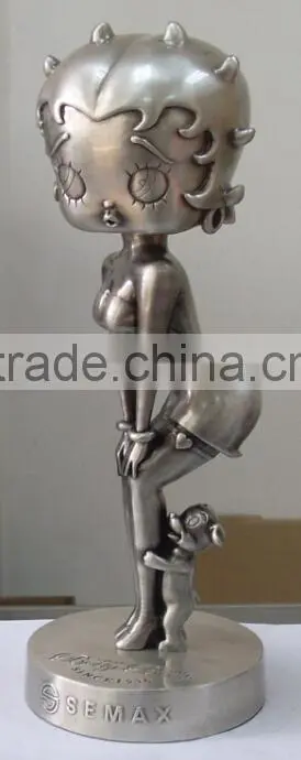 promotional wholesale silver sexy pose betty boop figurines