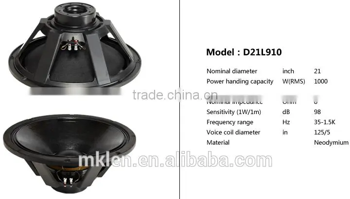 RW 1210TT+ 21" 1000W subwoofer speaker, 21inch subwoofer