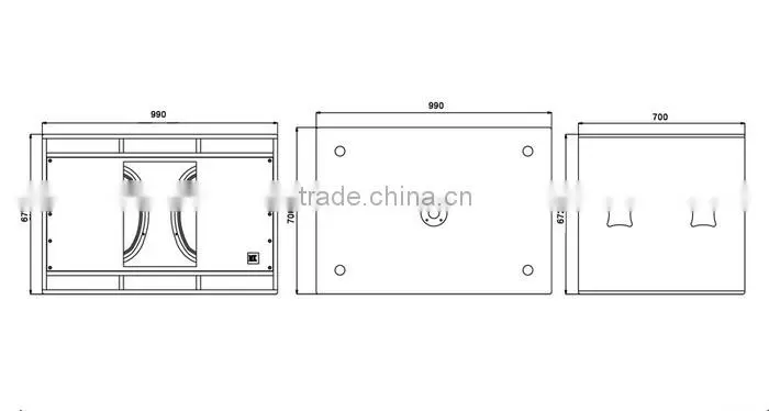 P218SUB passive subwoofer, 2x18 subwoofer