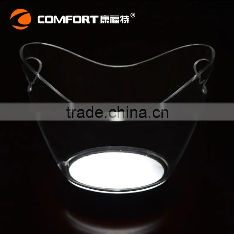 colorful flashing acrylic led ice bucket