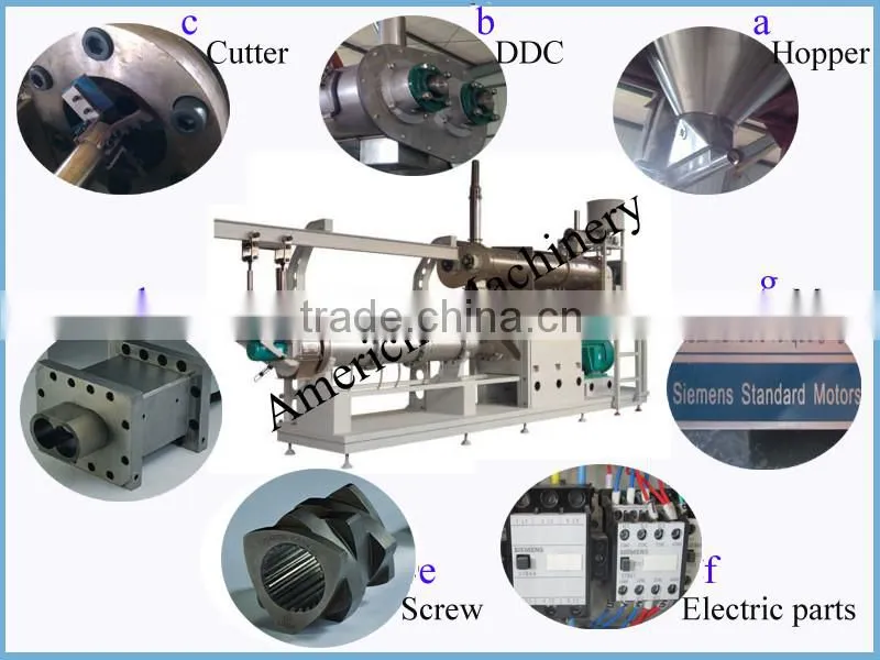 1ton/h Extrusion fish feed making machine