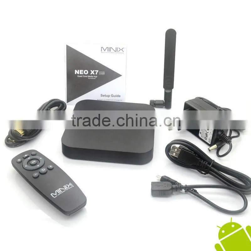 New coming! MINIX NEO X7 TV BOX with Bluetooth External wifi antenna Quad Core TV Box RK3188 2G/16G