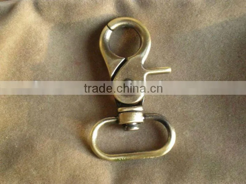 Metal fittings for leather bags snap hook