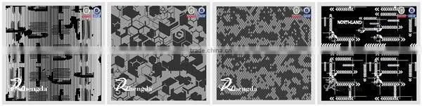 Polyester PVC Coated Abstract Print Fabric