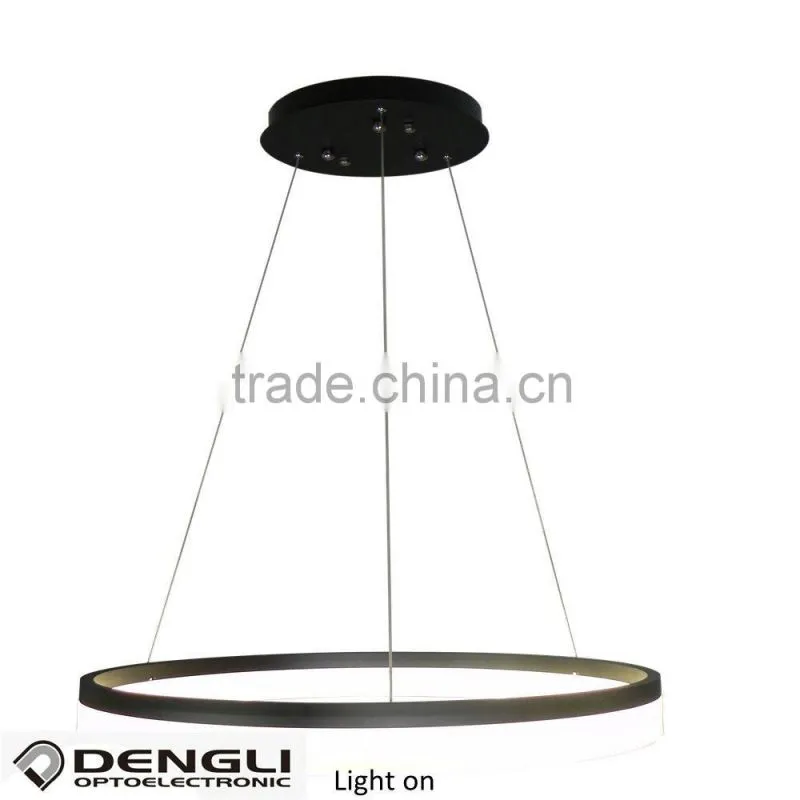 luxury circle ring led pendant light for lobby hotel restaurant