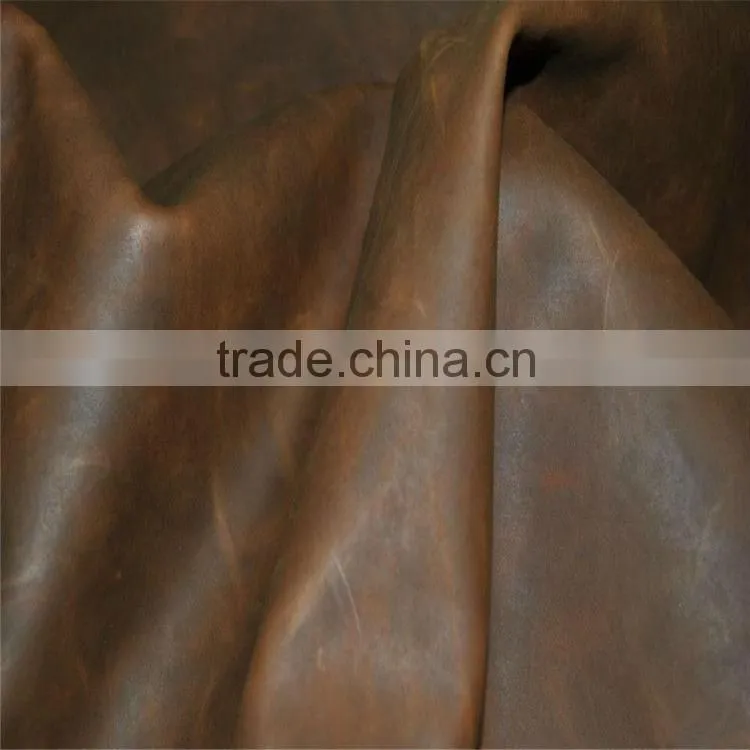 Cow crazy horse real china leather for shoes
