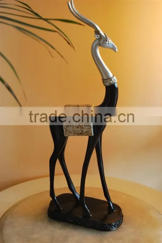 Resin indoor deer sculpture for home decoration