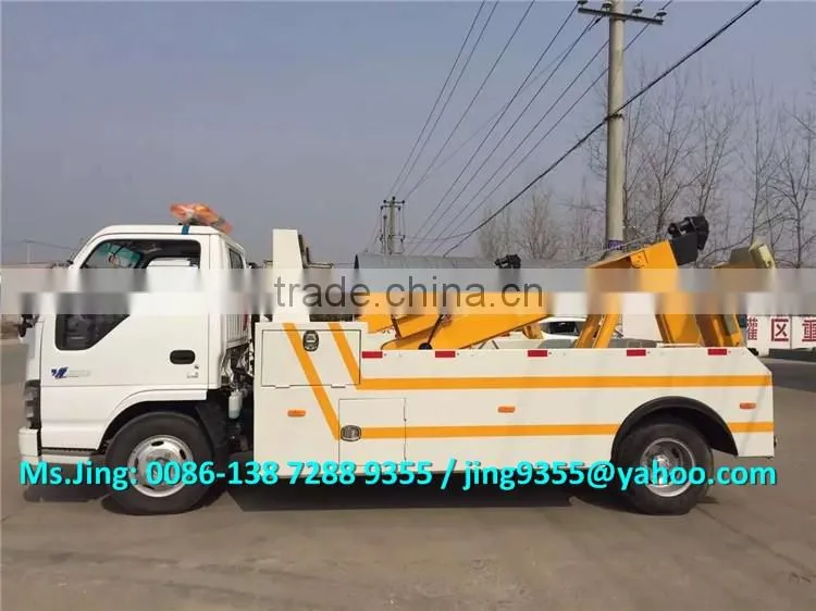 LHD 4x2 Small road wrecker tow trucks 3-5T for sale