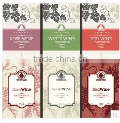 Cutome printing label for white wine