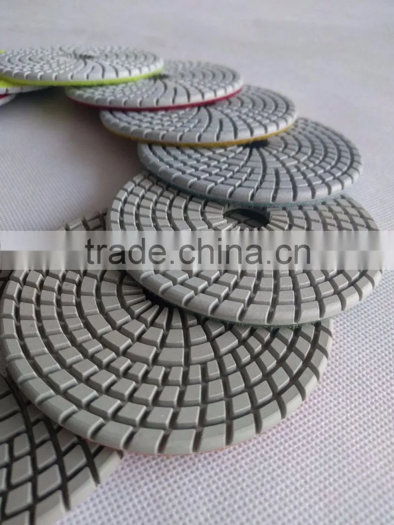 New 7 step wet polishing pads with round edge