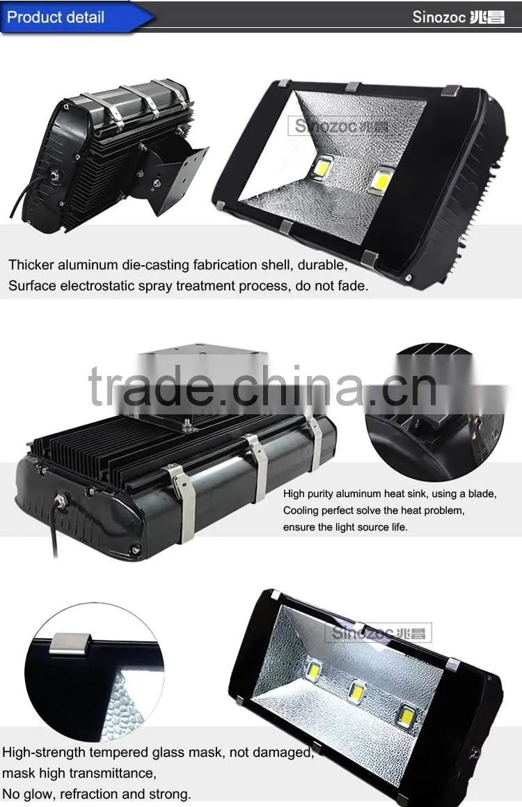 Sinozoc Wholesale high power LED Outdoor Lighting LED Tunnel Lights IP65 LED lamp 100W/200W/300W/400W