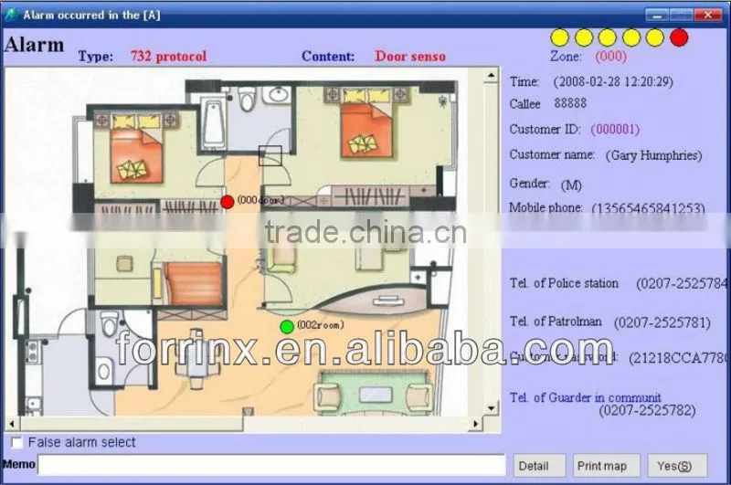 SSG Compatible with camera wireless touch gsm alarm for central monitor station