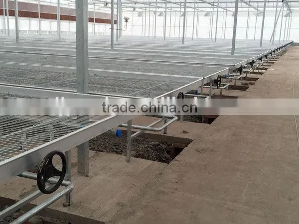 greenhouse ebb and flood bench rolling bench