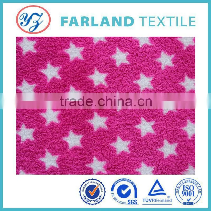 Double coral velvet star 100%polyester fabric