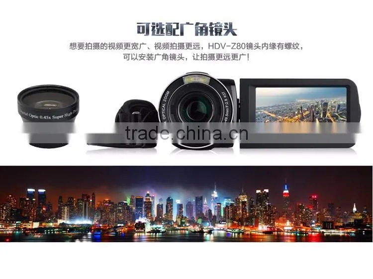 full hd 1080p digital video camera/120x digital zoom/10x optical zoom /3.0'' touch display digital camcorder