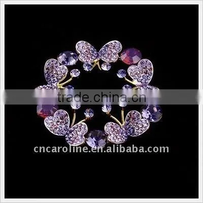 2012 New Design Vintage Diamond Butterfly Brooch