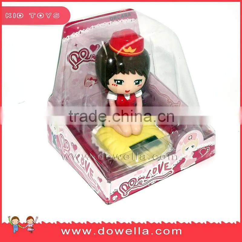 Solar energy swing Japanese sex girl car decoration, battery for solar energy toys.