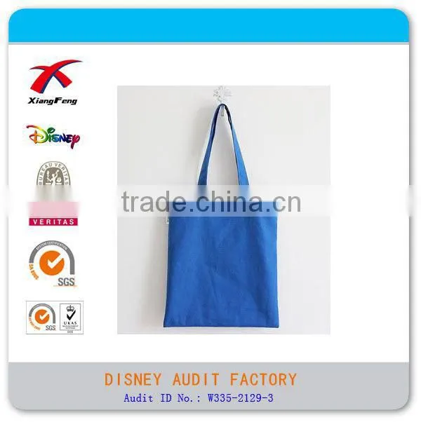Lady reusable canvas shopping tote bag hand bag
