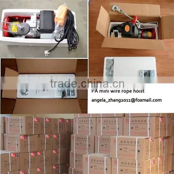 Portable lifting equipment 220V PA1000 mini wire rope hoist