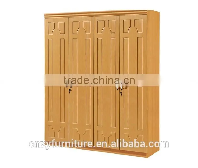 China modern cheap 2 3 4 door mdf wardrobe almirah cabinet wood clothes closet in bedroom