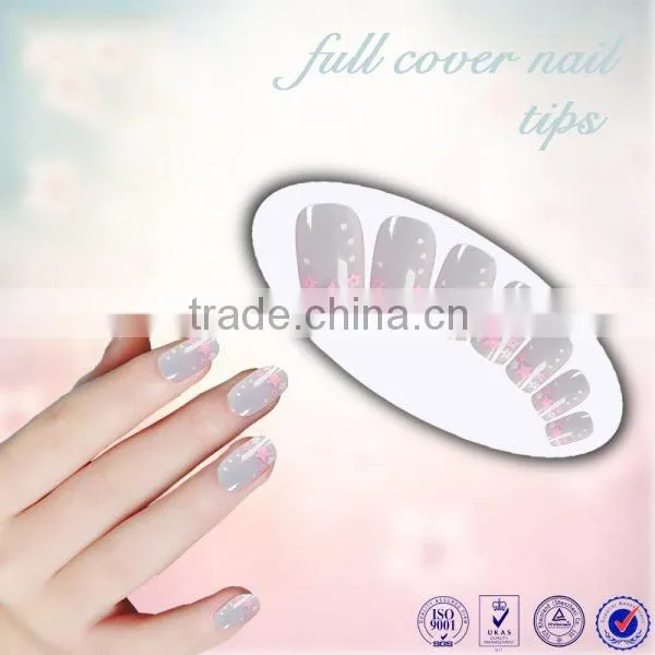 Beautdy product flower design color ABS artificial nail tips full cover color christmas false fingernail art tips