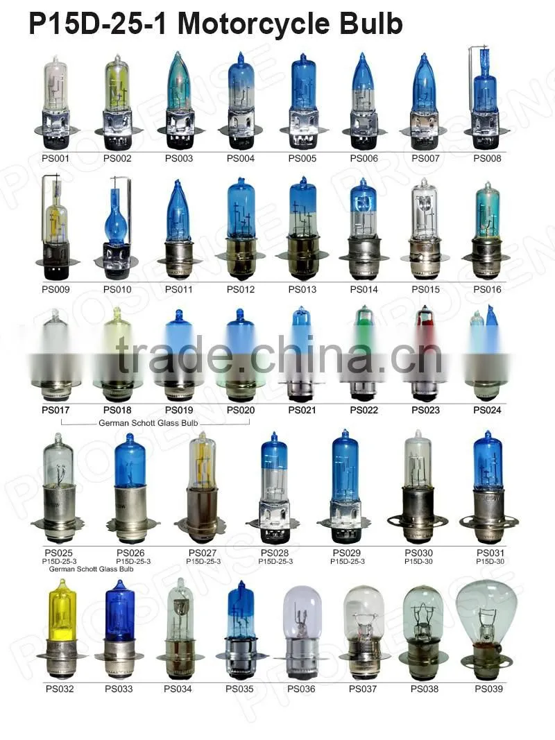 PROSENSE Super White Motorcycle Halogen 12V 35W Light Bulb