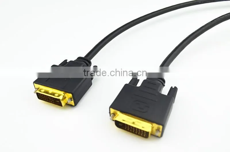 Gold plated connector CCS/BC/TC M to M dvi to av adapter 24+1 wrapped PVC