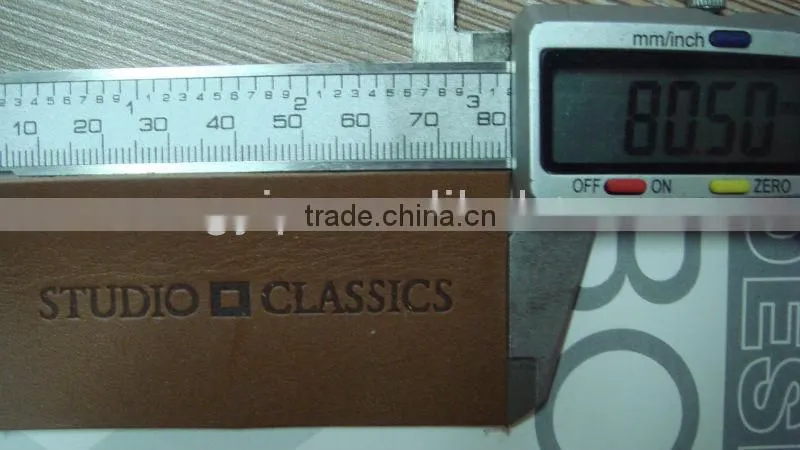 2015 hot sale custom made jeans leather patch