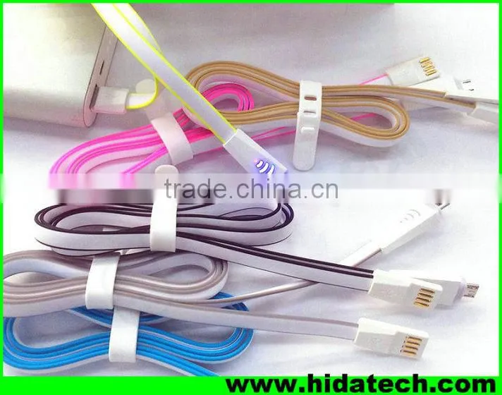 Hot Selling 1M Flat Noodle USB Charging Cable for iPhone 6s Phone Cable