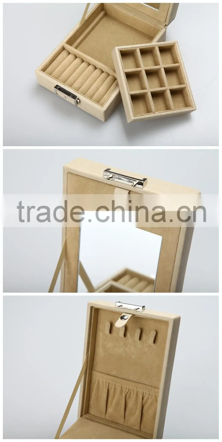 Luxury White Deluxe Leather Jewelry Case