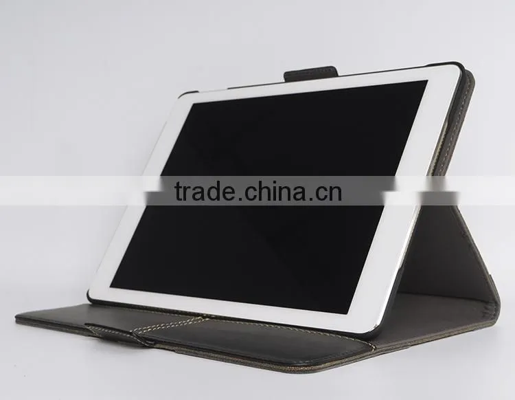 Genuine leather and canvas smart tablet pc cover for ipad air 2