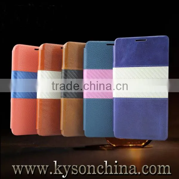 Smart cover oil-waxed leather case for samsung galaxy note 3