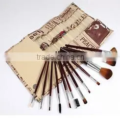 Portable natural hair professional makeup brush set