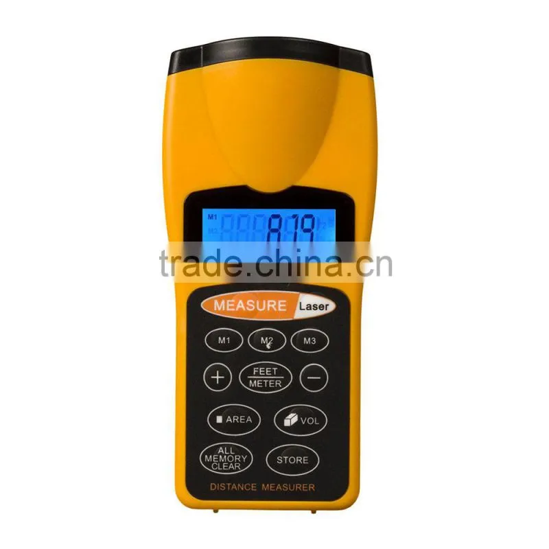 Rangefinder 18m/60ft Measurer Area Laser Pointer LCD Ultrasonic Distance Meter