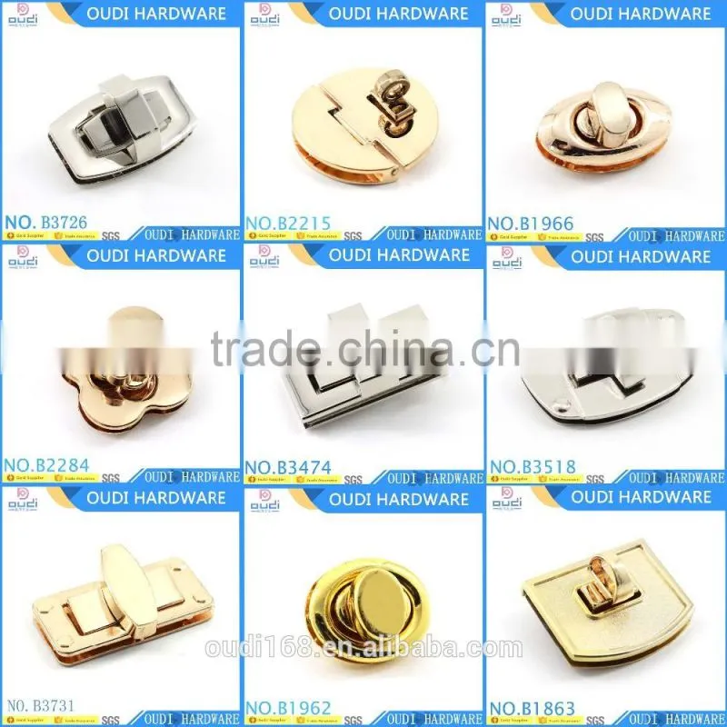 Handbag buckle turn locks for buckle,high-grade bag accessories bag lock,2015 fashion lady bag bag accessories lock.