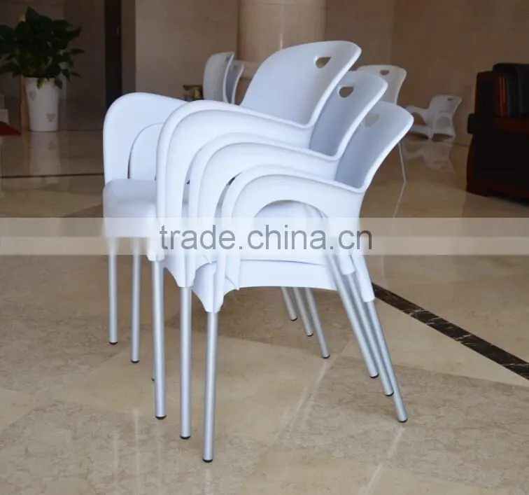 PP Back&Seat and Al legs Blow Mold Folding Chair