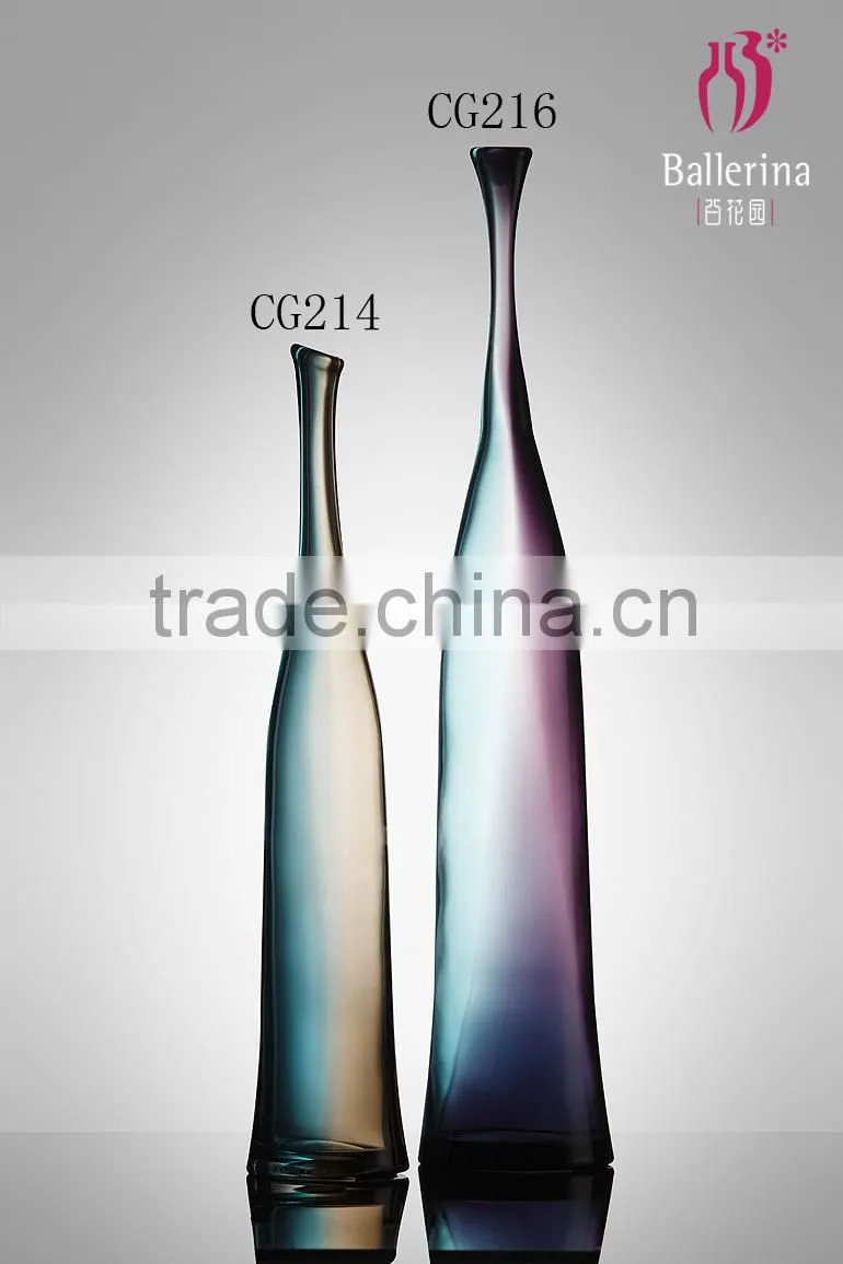 stained glass hand blown glass vase factory in china