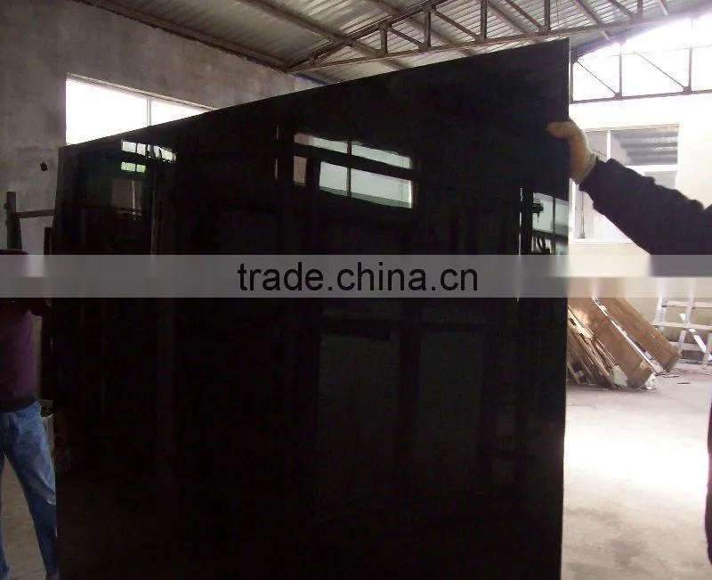 Float Glass Silver Coated Black Mirror Glass, Black Colored Mirror Glass / Dark Grey Mirror