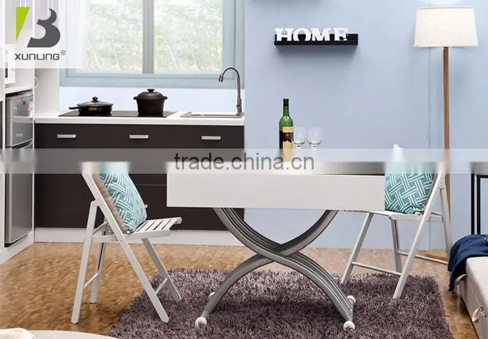 Lift Metal Glass Coffee Table Transformer Mechanism