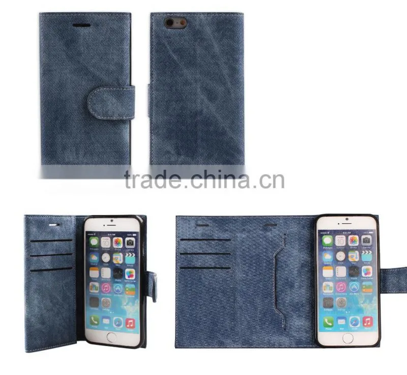 2016 Hot Denim Cell Phone case with many card slots