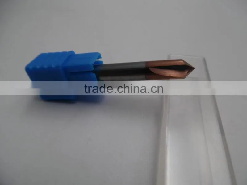 6mm cutting dia 90 degree 2 flutes HRC45 carbide chamfer mill cutter