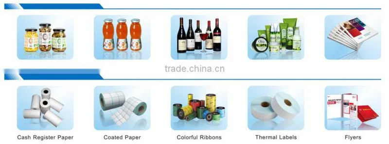 Hot stamped printing logo adhesive paper wine label