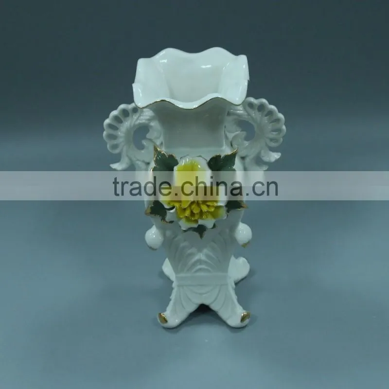 White modern ceramic vase decoration