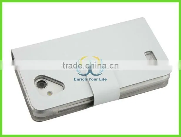 high equality two mobile phones leather case for htc