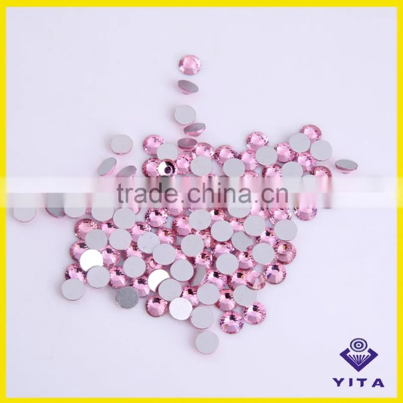 YiWu factory rice ss 3 flat back rhinestone for nail design