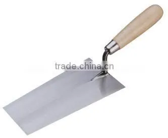 6'' Bricklaying Trowel with wooden handle, carbon steel blade Bricklayer Trowel
