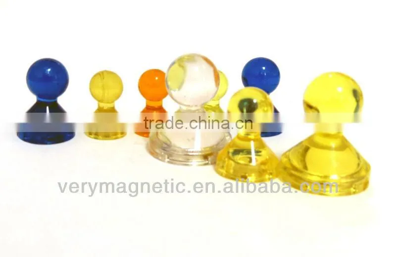 Magnetic Office Stationary Whiteboard PushPins With Transparent Color