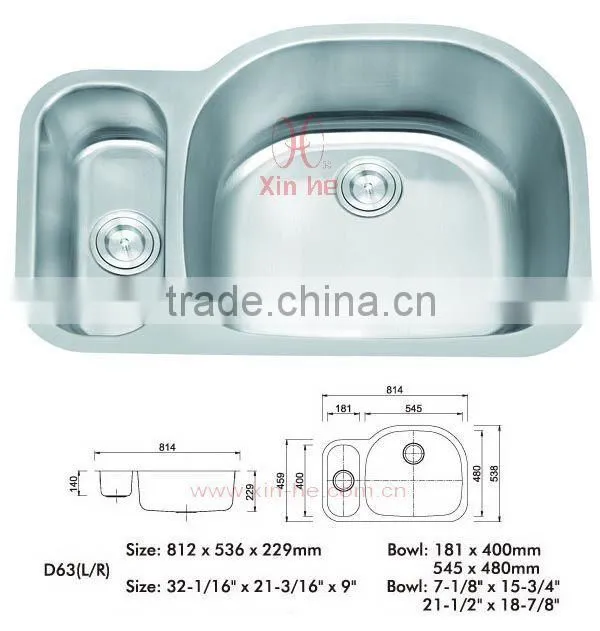 Double Bowl Sink For US Modern Kitchen Designs