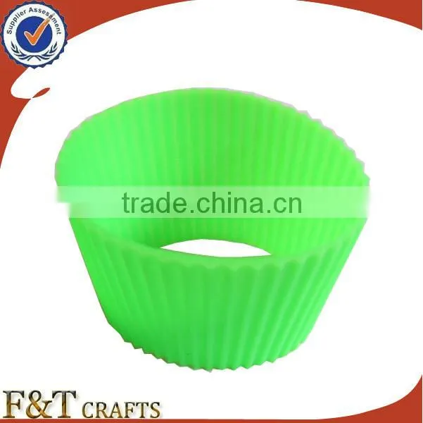 Factory custom design heat resistant and anti-slip silicone coffee/tea cup sleeve